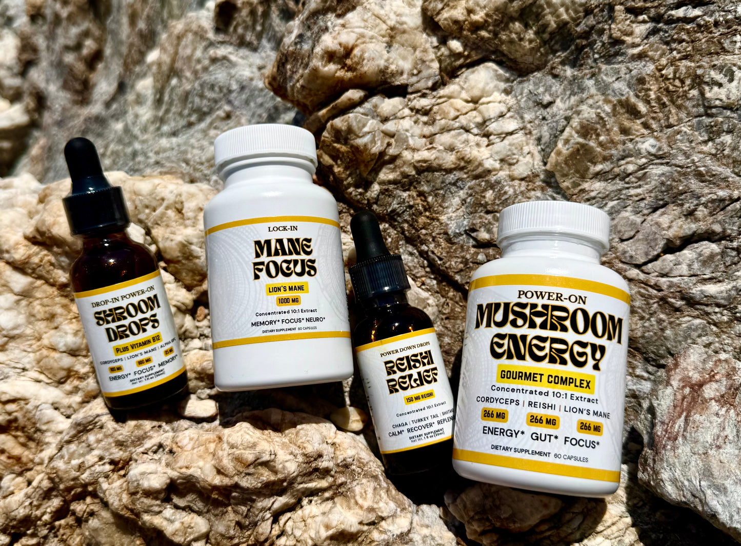 Power-On Shroom Energy Drops: Gourmet Mushrooms Plus Vitamin B12