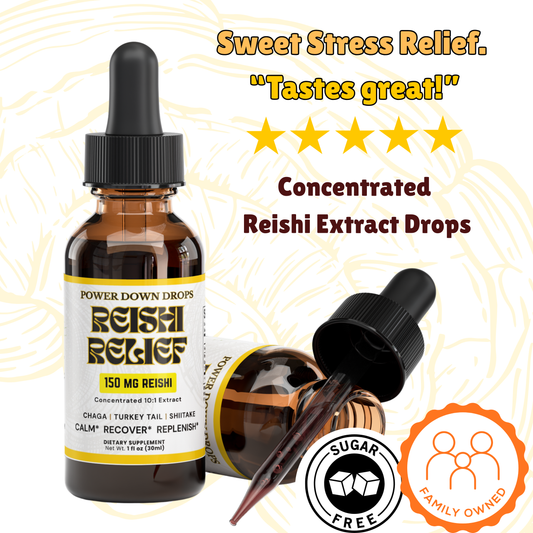 Power-Down Reishi Relief Drops: Gourmet Mushrooms plus Immunity Blend