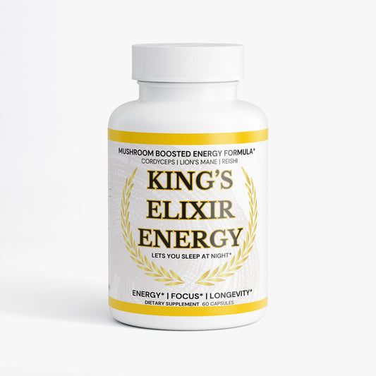 10-in-1 Medicinal Mushroom Elixir for Sustained Energy | Lion’s Mane, Reishi, Cordyceps, Chaga, Turkey Tail | Two-Month Supply